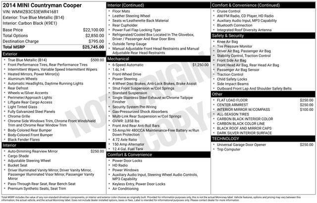 2014 MINI Countryman Cooper in Jacksonville FL For Sale - Image 1