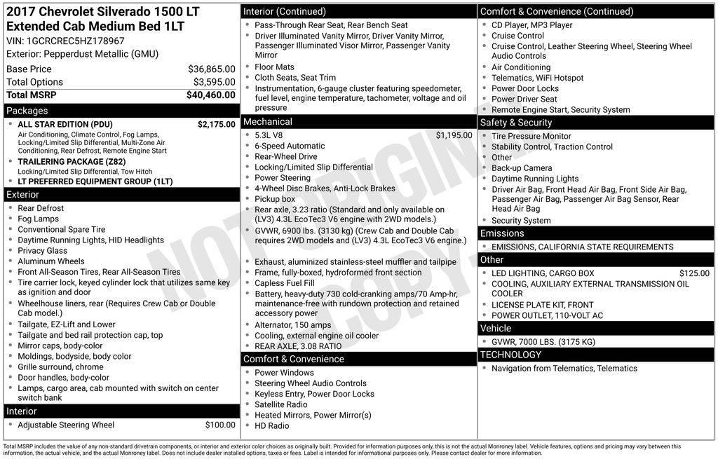 2017 Chevrolet Silverado 1500 LT in Santa Clara CA For Sale - Image 1