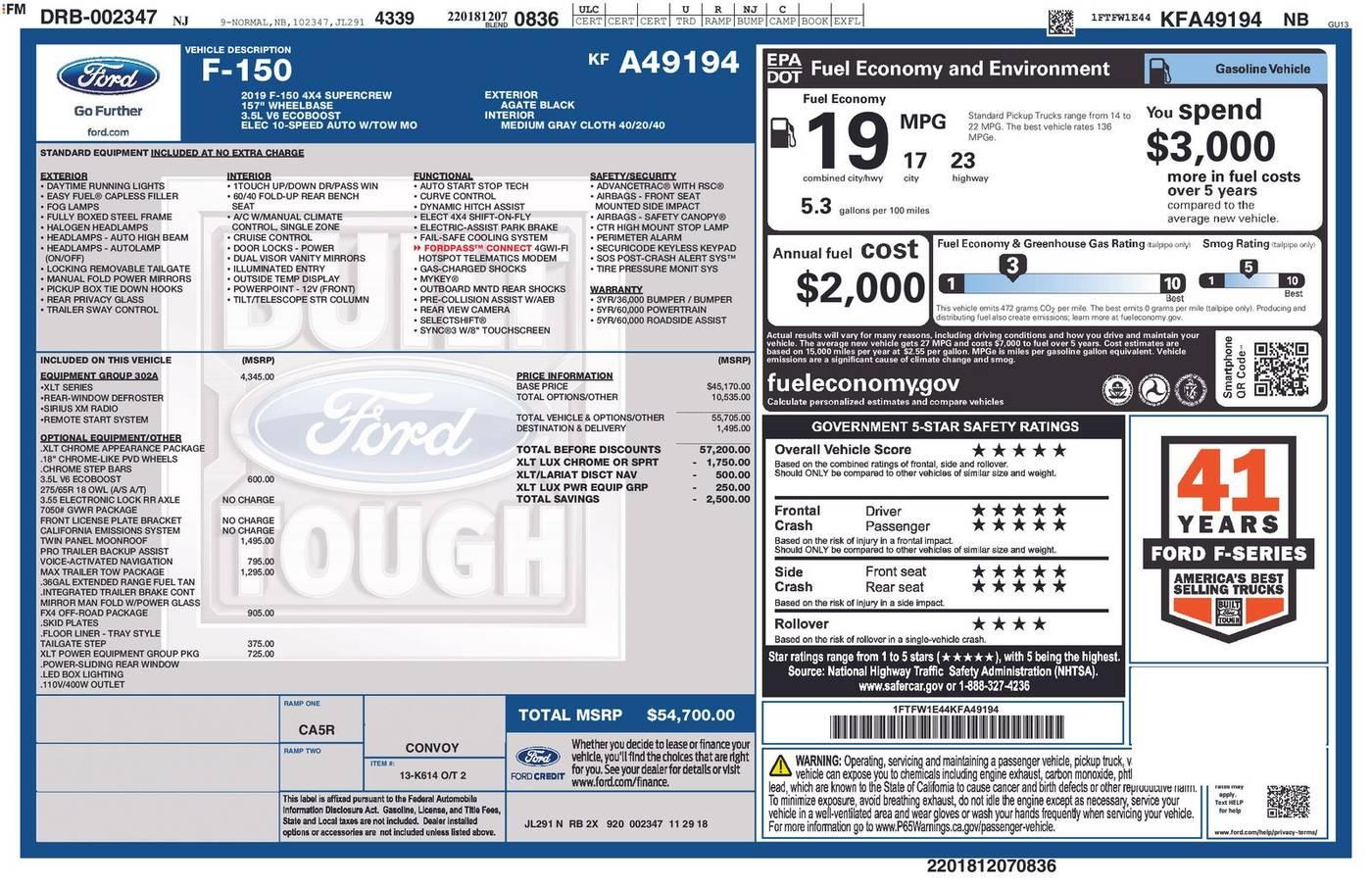 2019 Ford F-150 XLT in Eatontown NJ For Sale - Image 1