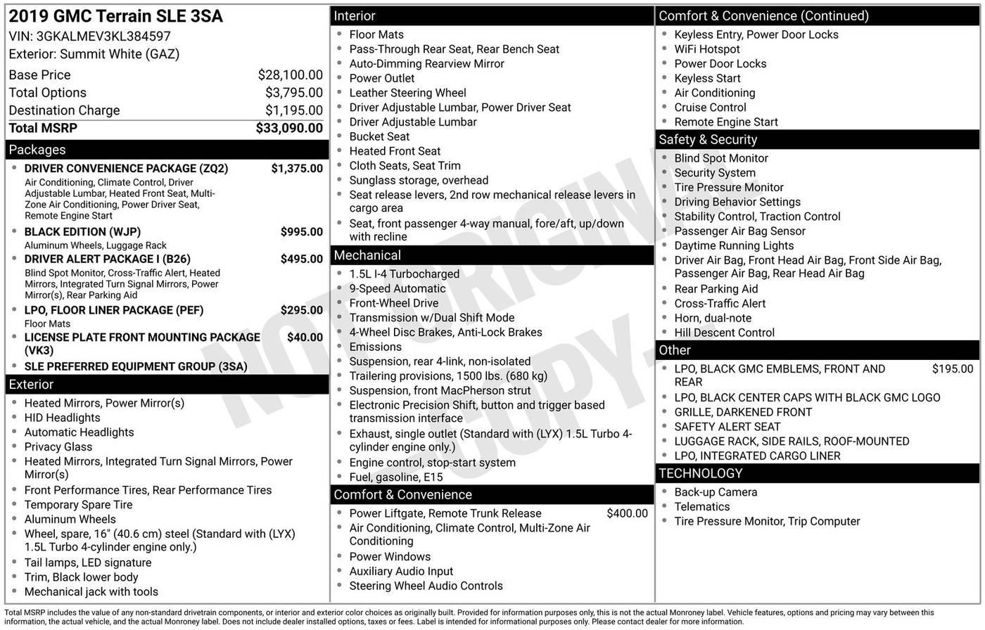 2019 GMC Terrain SLE in Aransas Pass TX For Sale - Image 1