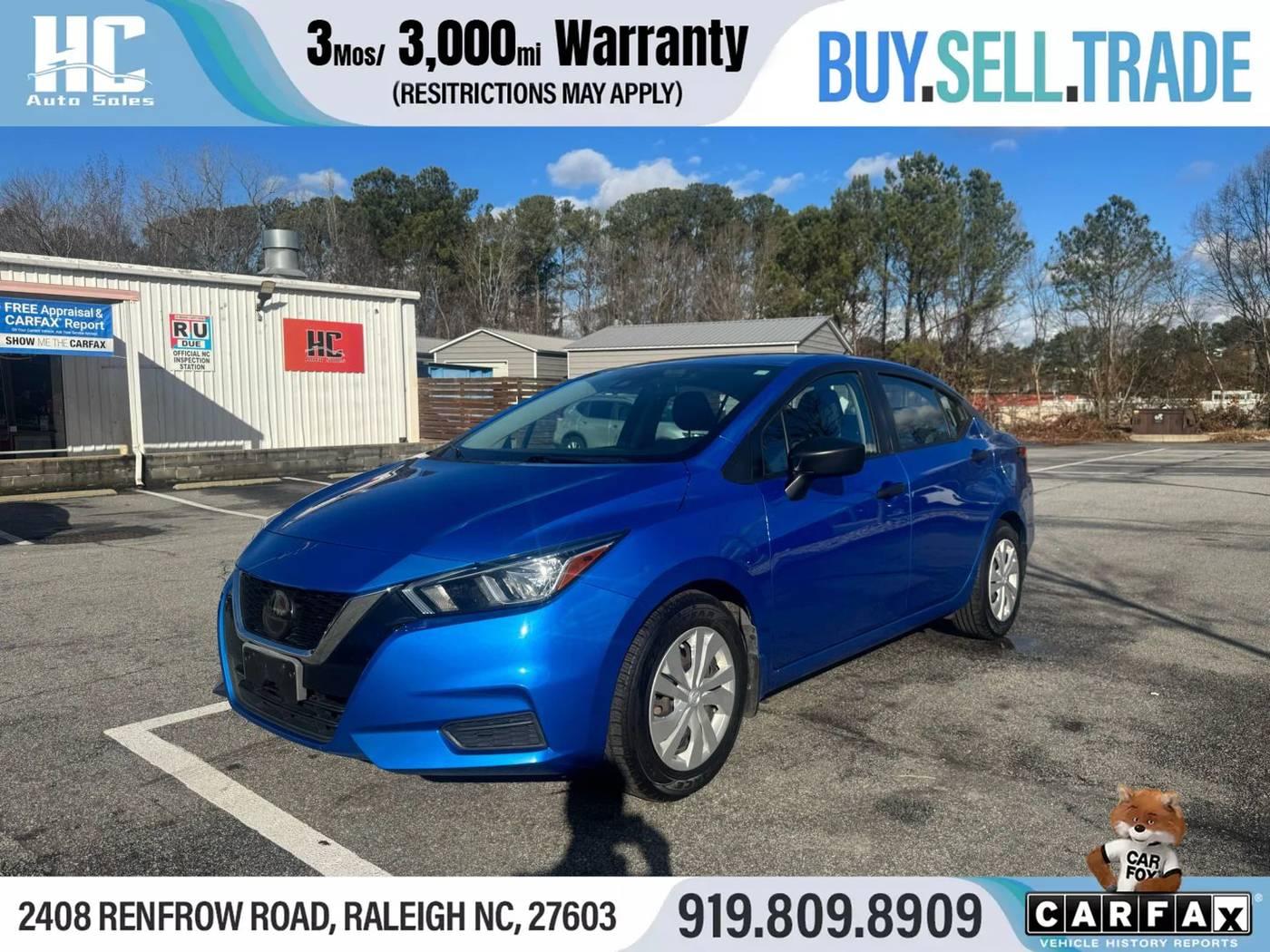 2020 Nissan Versa S in Raleigh NC For Sale - Image 1