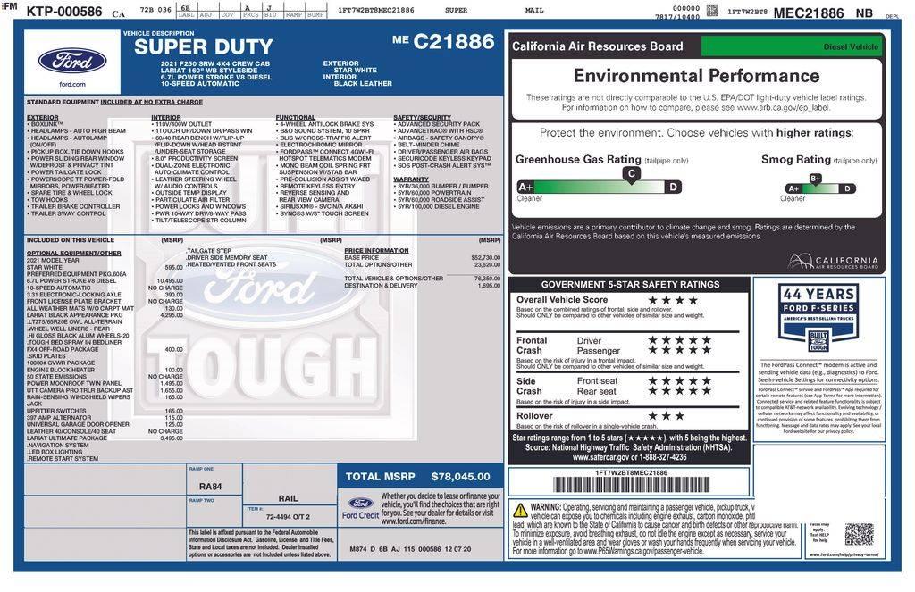 2021 Ford Super Duty F-250 LARIAT in Santa Clara CA For Sale - Image 1