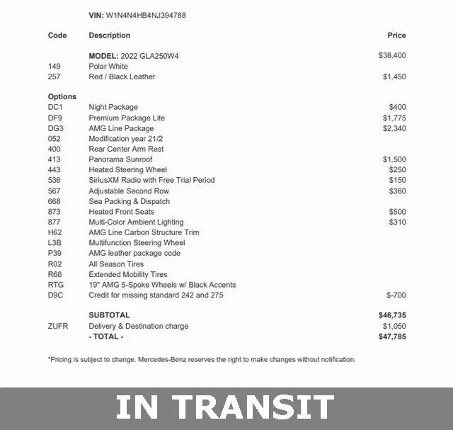 2022 Mercedes-Benz GLA GLA 250 in Silver Spring MD For Sale - Image 1