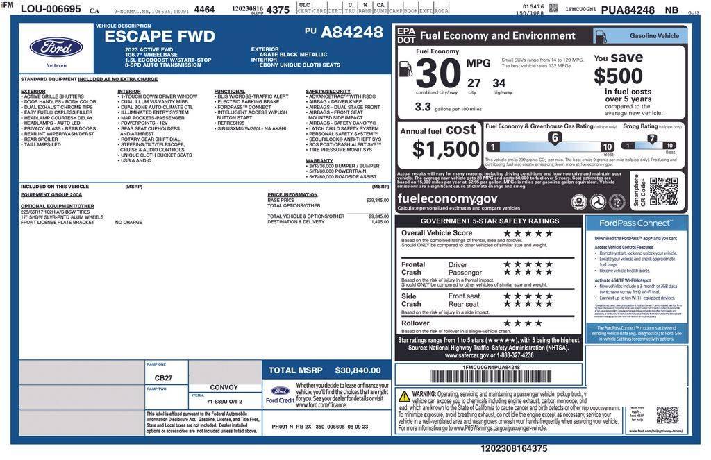 2023 Ford Escape Active in Santa Clara CA For Sale - Image 1