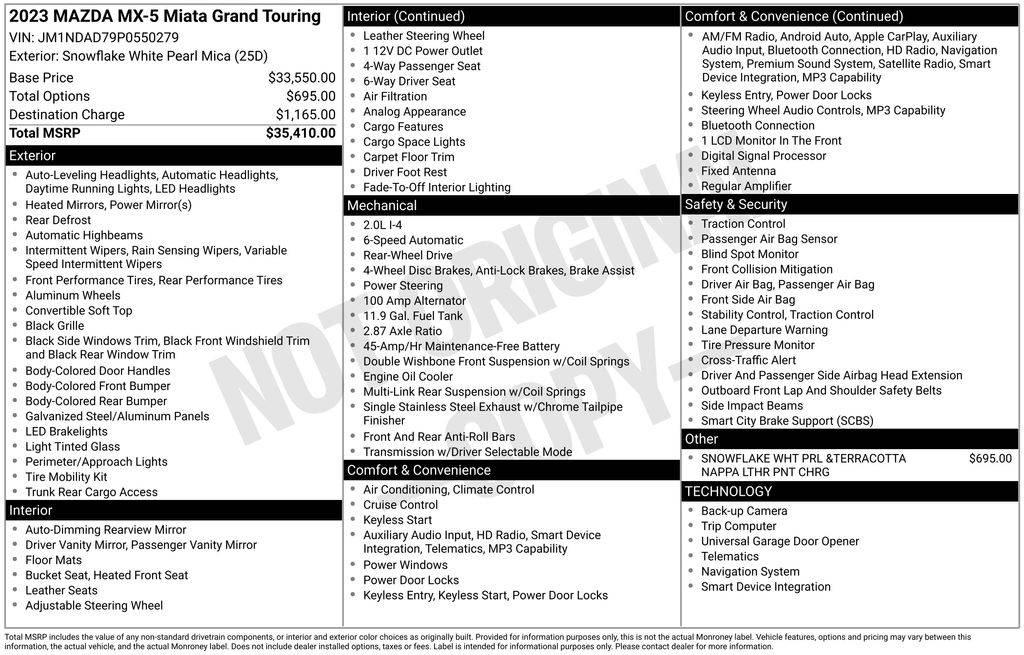 2023 Mazda MX-5 Miata Grand Touring in Punta Gorda FL For Sale - Image 1