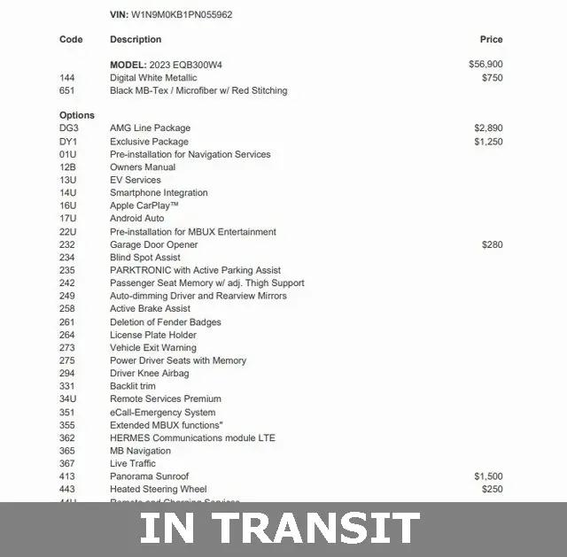 2023 Mercedes-Benz EQB EQB 300 in Silver Spring MD For Sale - Image 1