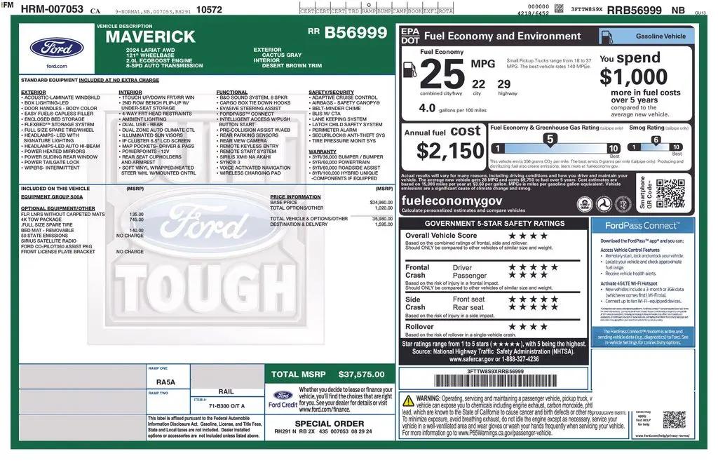 2024 Ford Maverick LARIAT in Lake Elsinore CA For Sale - Image 1