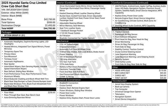 2025 Hyundai Santa Cruz Limited in Pensacola FL For Sale - Image 1